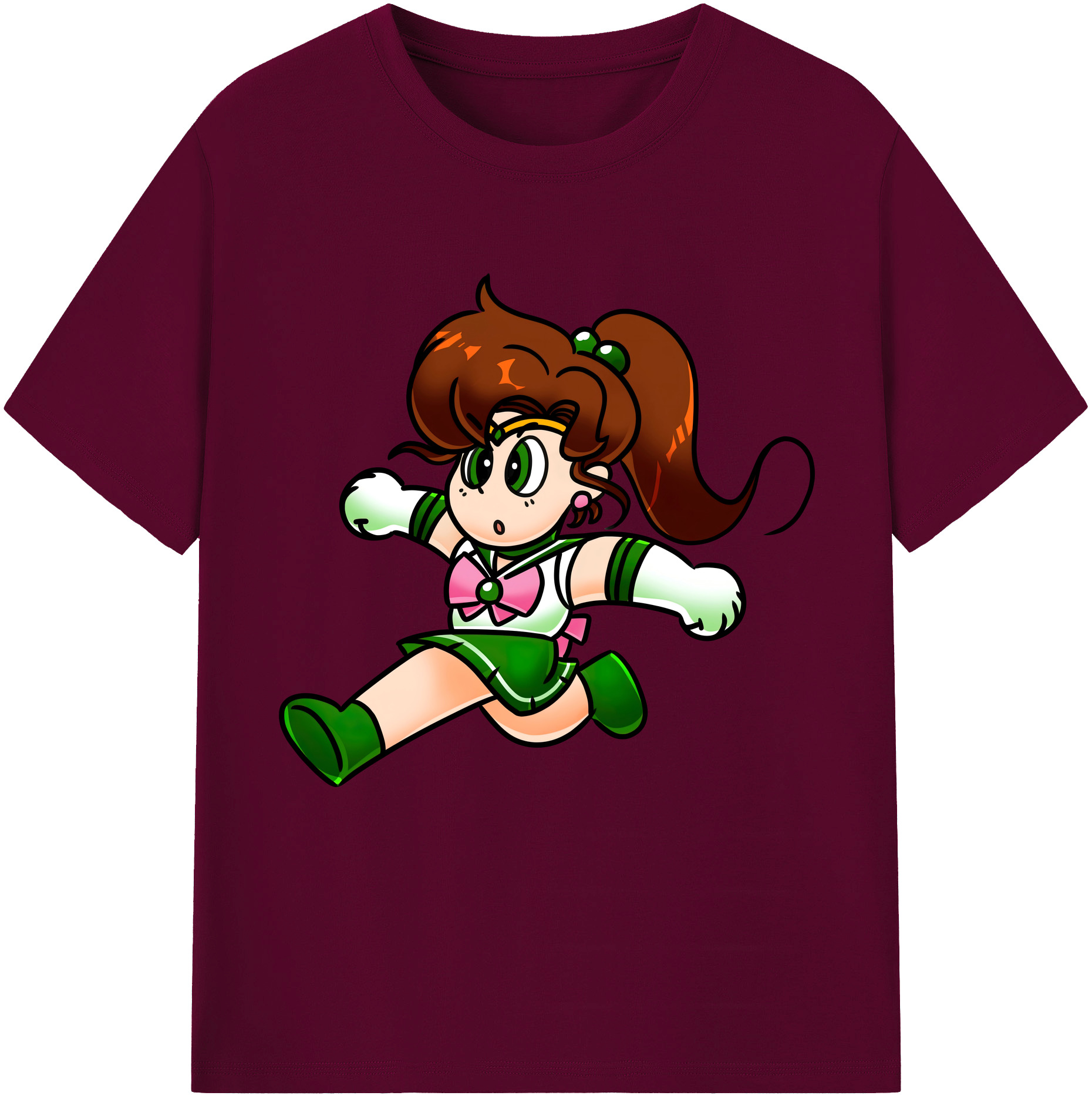 （画像用） 美少女戦士セーラームーン 木野 まこと きの まこと Sailor Moon Kino Makoto （セーラージュピター；Sailor Jupiter） レディースカジュアルプリントTシャツ（綿100％）